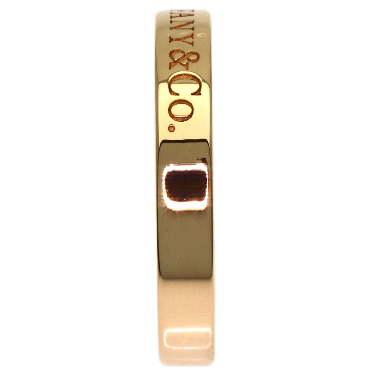 TIFFANY&Co. Flat band Ring K18 Pink Gold Ladies [Used]