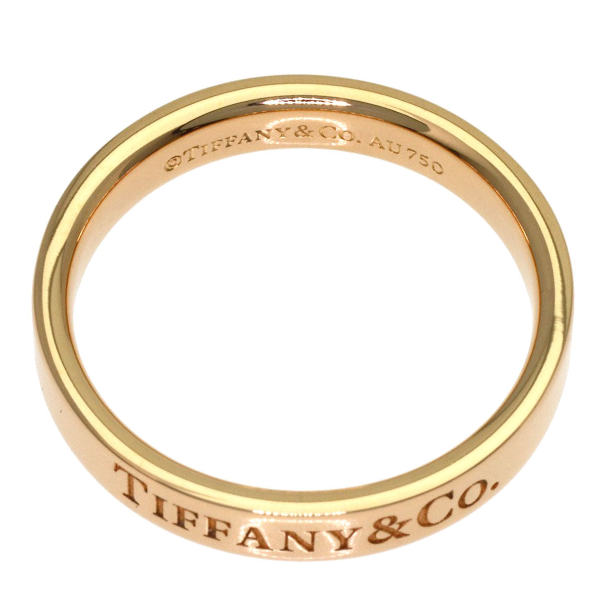TIFFANY&Co. Flat band Ring K18 Pink Gold Ladies [Used]