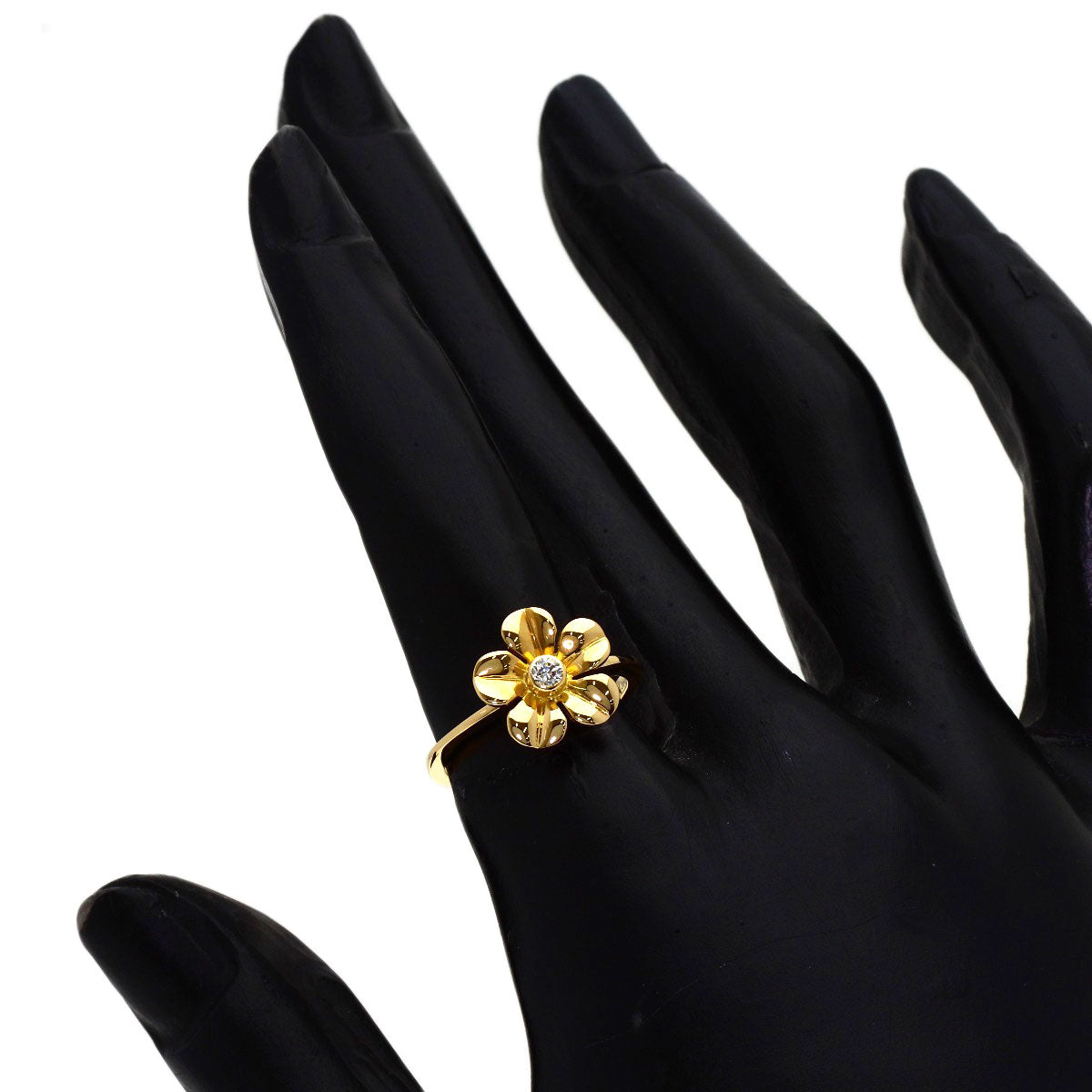 TIFFANY&Co. Flower Diamond Ring K18 Yellow Gold Ladies [Used]