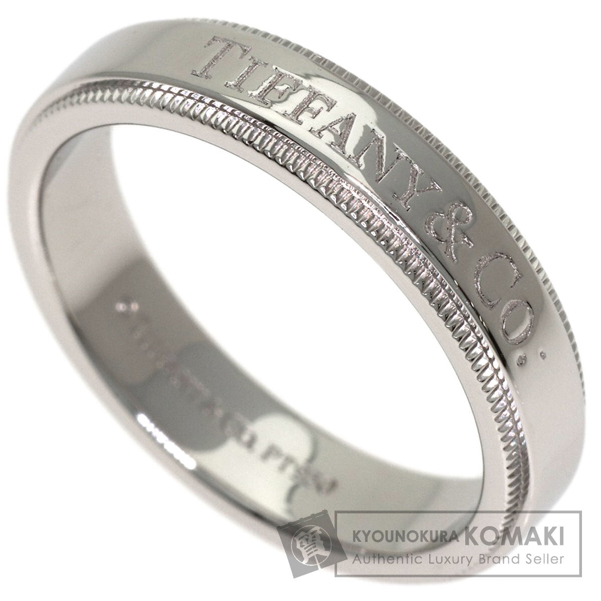 TIFFANY&Co. Milgrain Ring Platinum PT950 Ladies [Used]