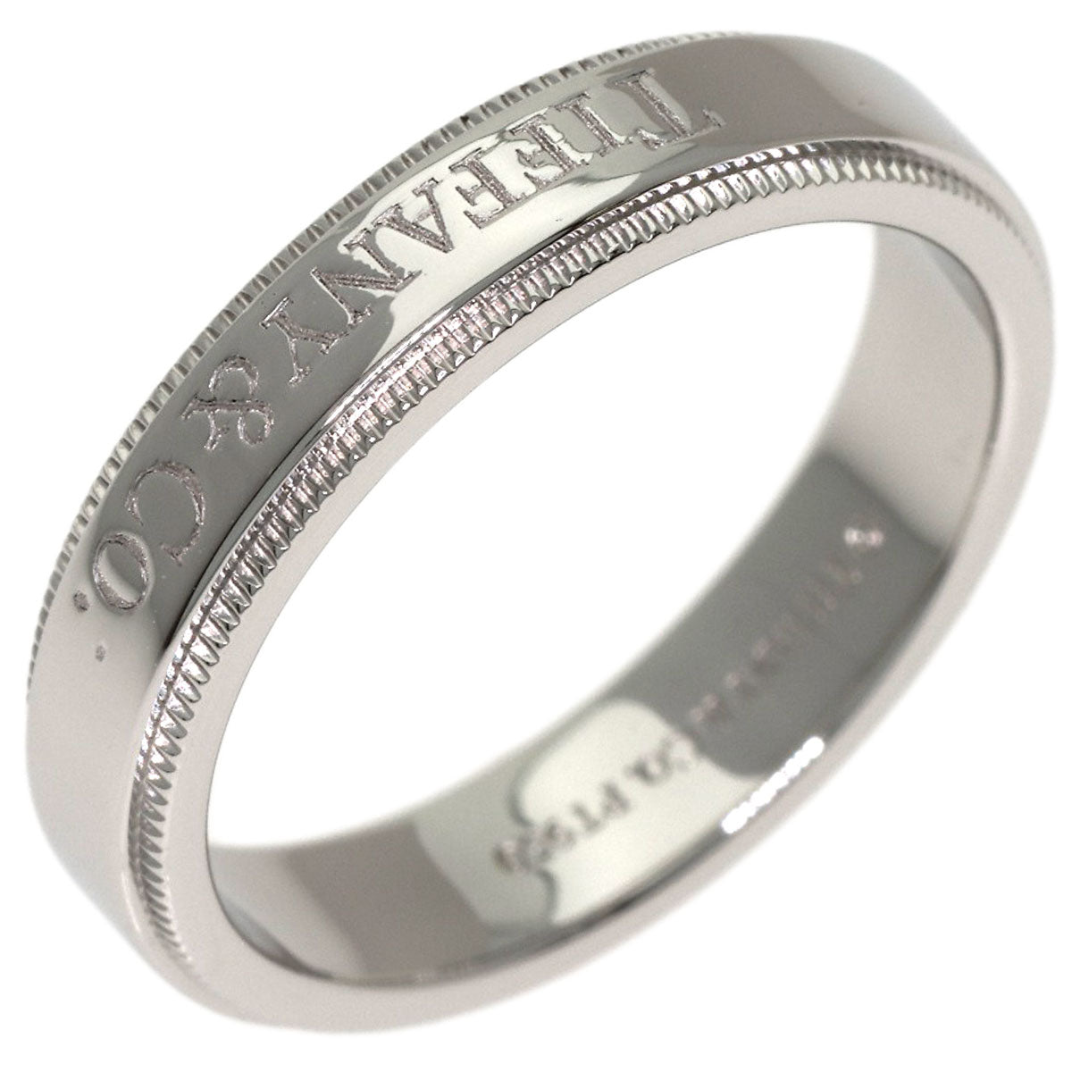 TIFFANY&Co. Milgrain Ring Platinum PT950 Ladies [Used]