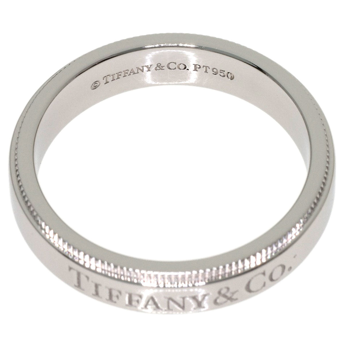 TIFFANY&Co. Milgrain Ring Platinum PT950 Ladies [Used]