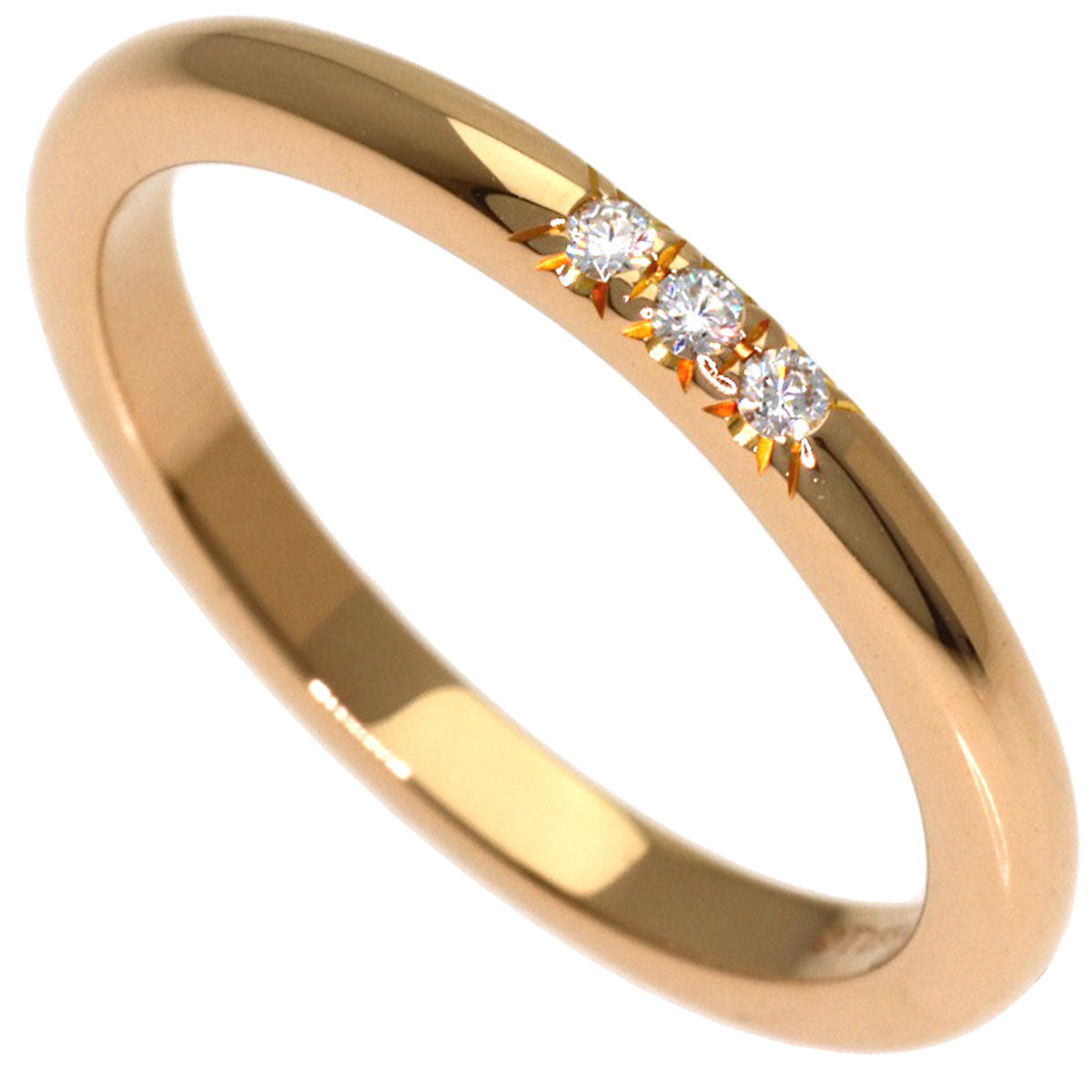 TIFFANY&Co. Forever 3P Diamond Ring K18 Pink Gold Ladies [Used]