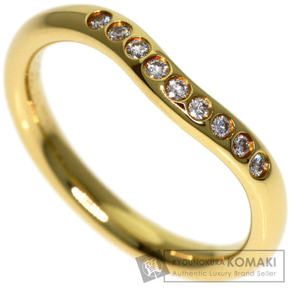 TIFFANY&Co. Curved band Diamond Ring K18 Yellow Gold Ladies [Used]