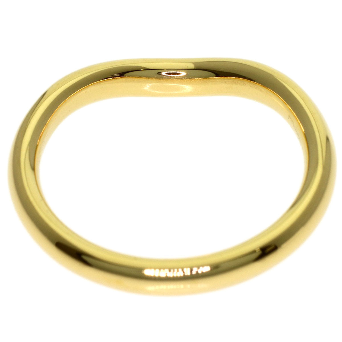 TIFFANY&Co. Curved band Diamond Ring K18 Yellow Gold Ladies [Used]