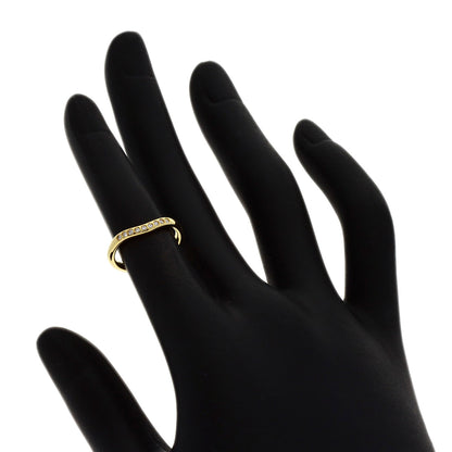TIFFANY&Co. Curved band Diamond Ring K18 Yellow Gold Ladies [Used]