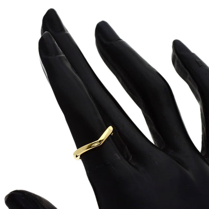 TIFFANY&Co. V band Ring K18 Yellow Gold Ladies [Used]