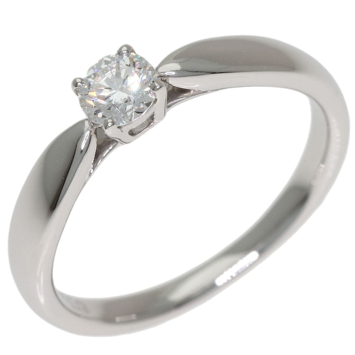 TIFFANY&Co. Solitaire Harmony Ring Platinum PT950 Ladies [Used]