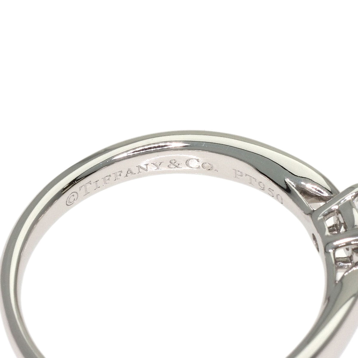 TIFFANY&Co. Solitaire Harmony Ring Platinum PT950 Ladies [Used]