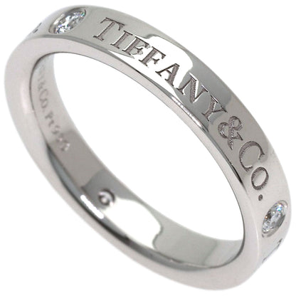 TIFFANY&Co. Flat band 3P Diamond Ring Platinum PT950 Ladies [Used]