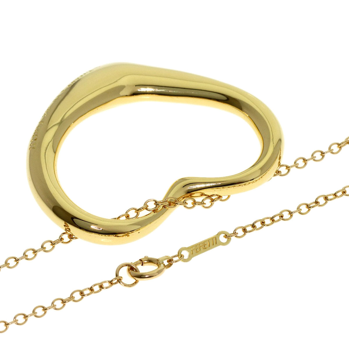 TIFFANY&Co. Open heart Necklace K18 Yellow Gold Ladies [Used]