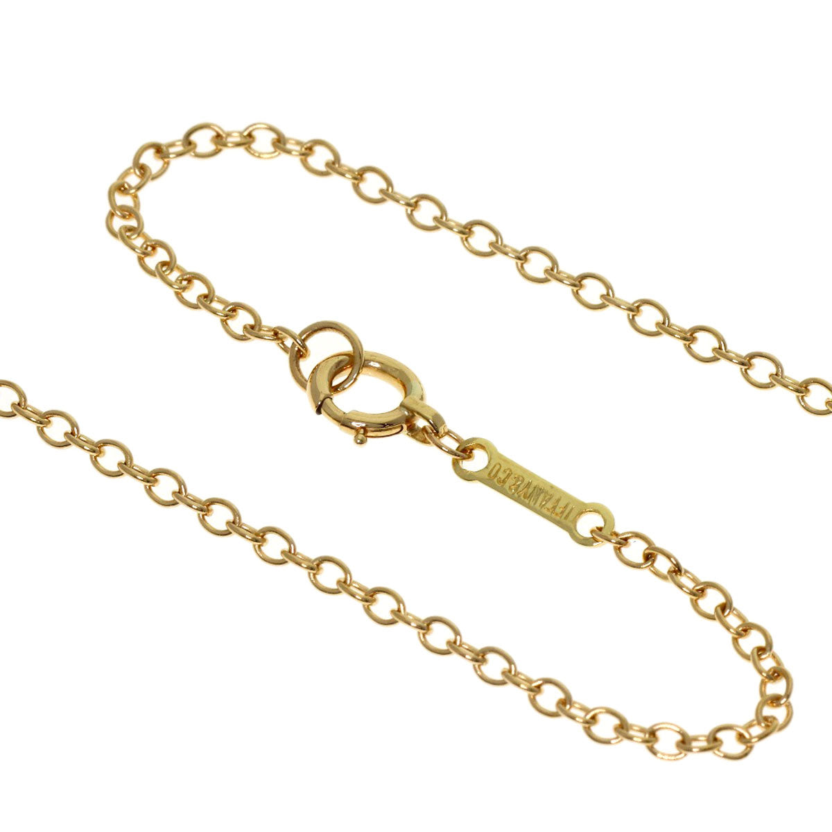 TIFFANY&Co. Open heart Necklace K18 Yellow Gold Ladies [Used]