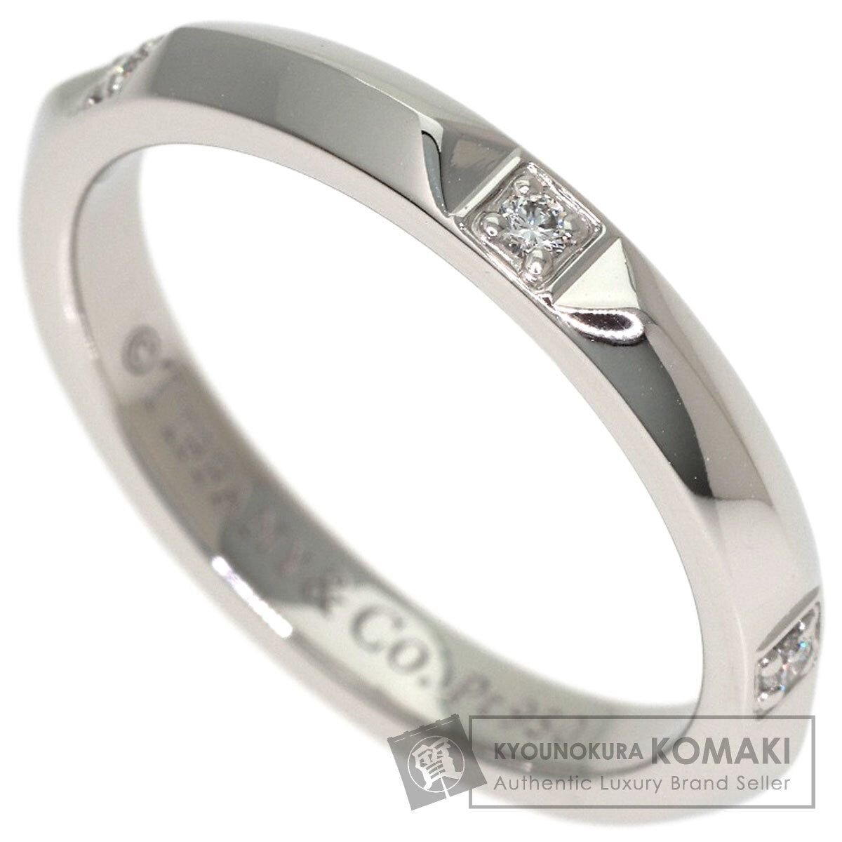 TIFFANY&Co. True Band Diamond Ring Platinum PT950 Ladies [Used]
