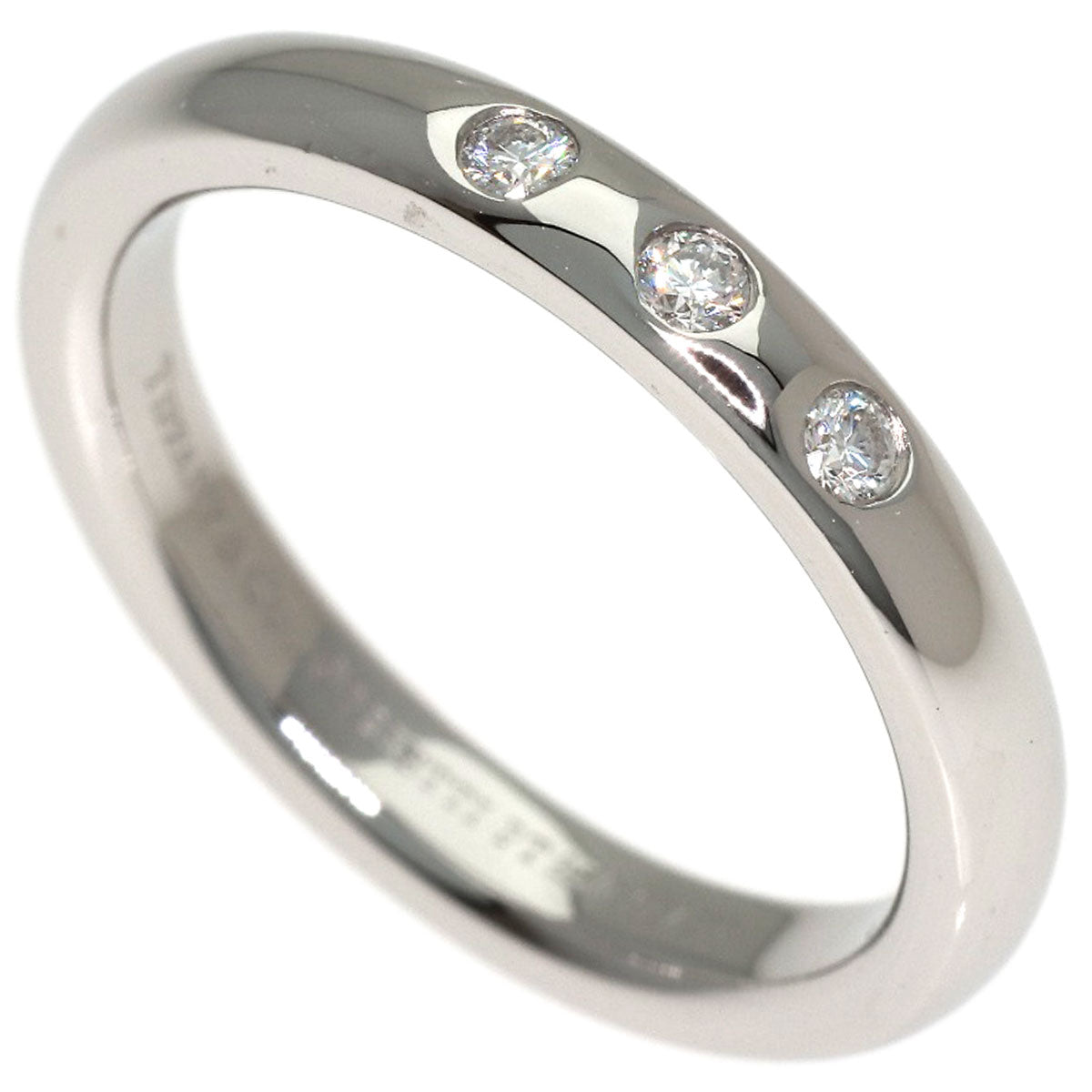 TIFFANY&Co. Wedding 3P Diamond Ring Platinum PT950 Ladies [Used]