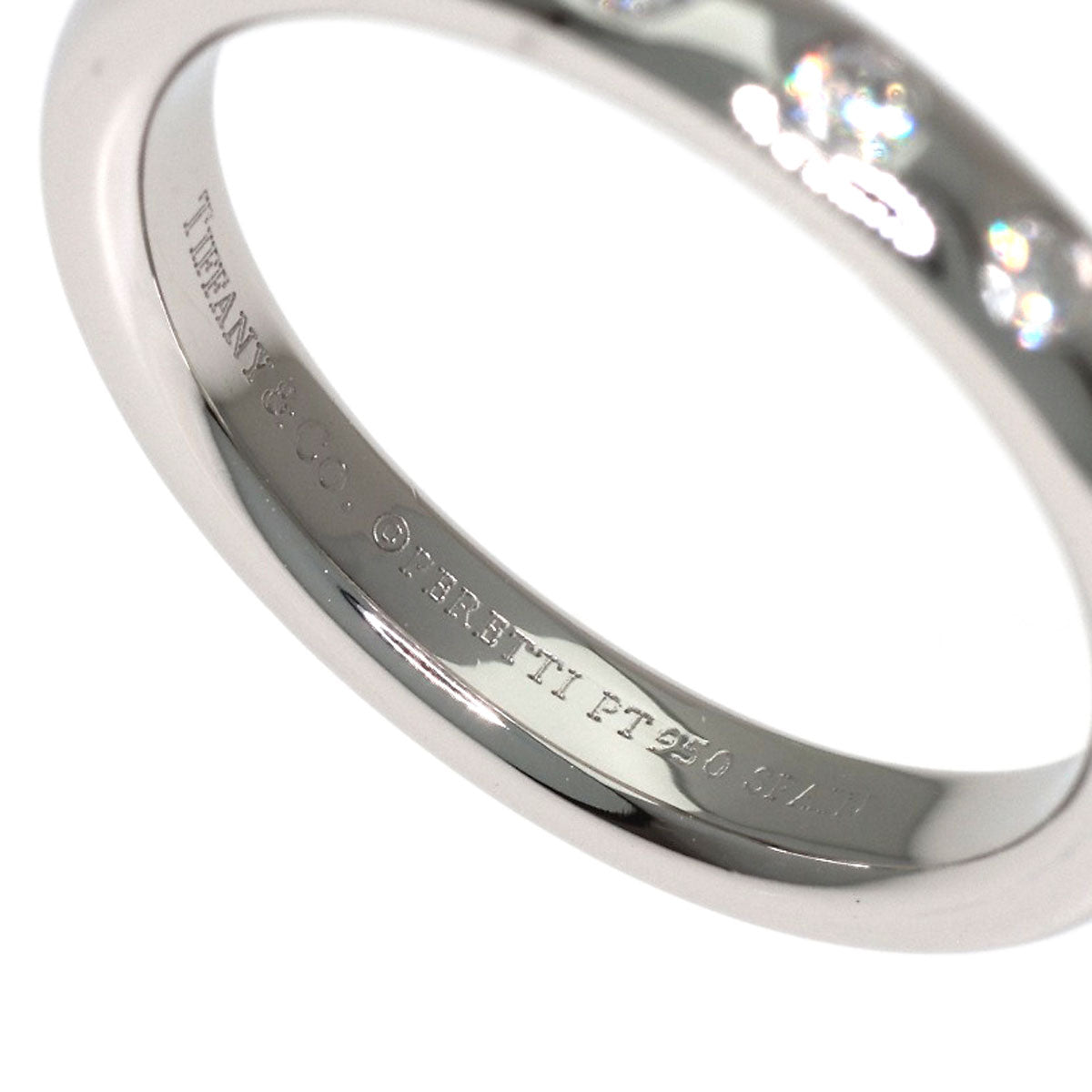 TIFFANY&Co. Wedding 3P Diamond Ring Platinum PT950 Ladies [Used]