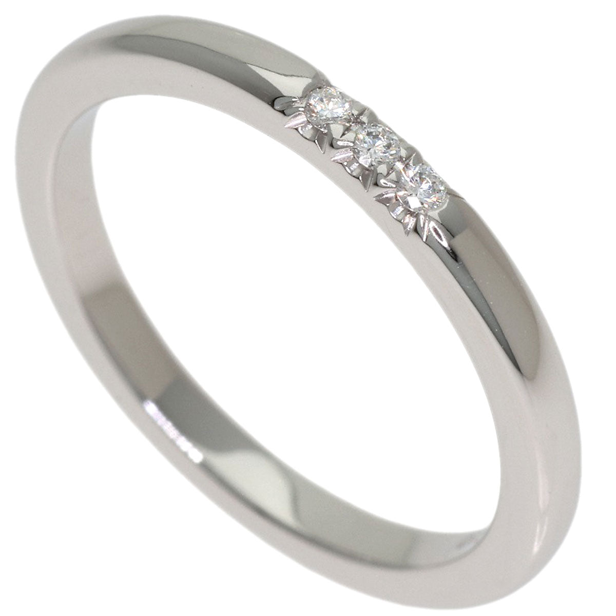 TIFFANY&Co. Forever 3P Diamond Ring Platinum PT950 Ladies [Used]