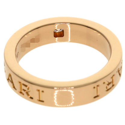 BVLGARI Double logo 1P Diamond Ring K18 Pink Gold Ladies [Used]