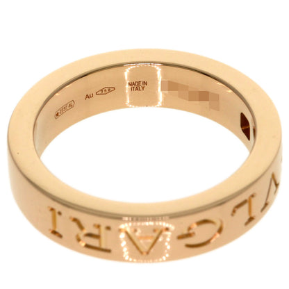 BVLGARI Double logo 1P Diamond Ring K18 Pink Gold Ladies [Used]
