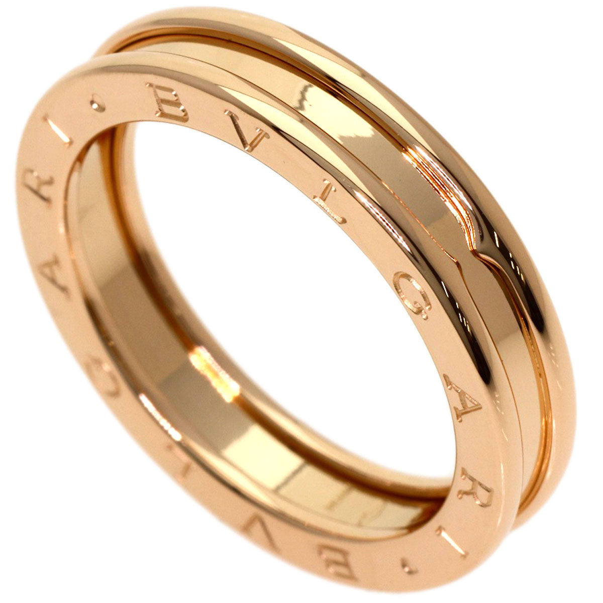 BVLGARI B.zero1 1 Band #61 Ring K18 Pink Gold Ladies [Used]