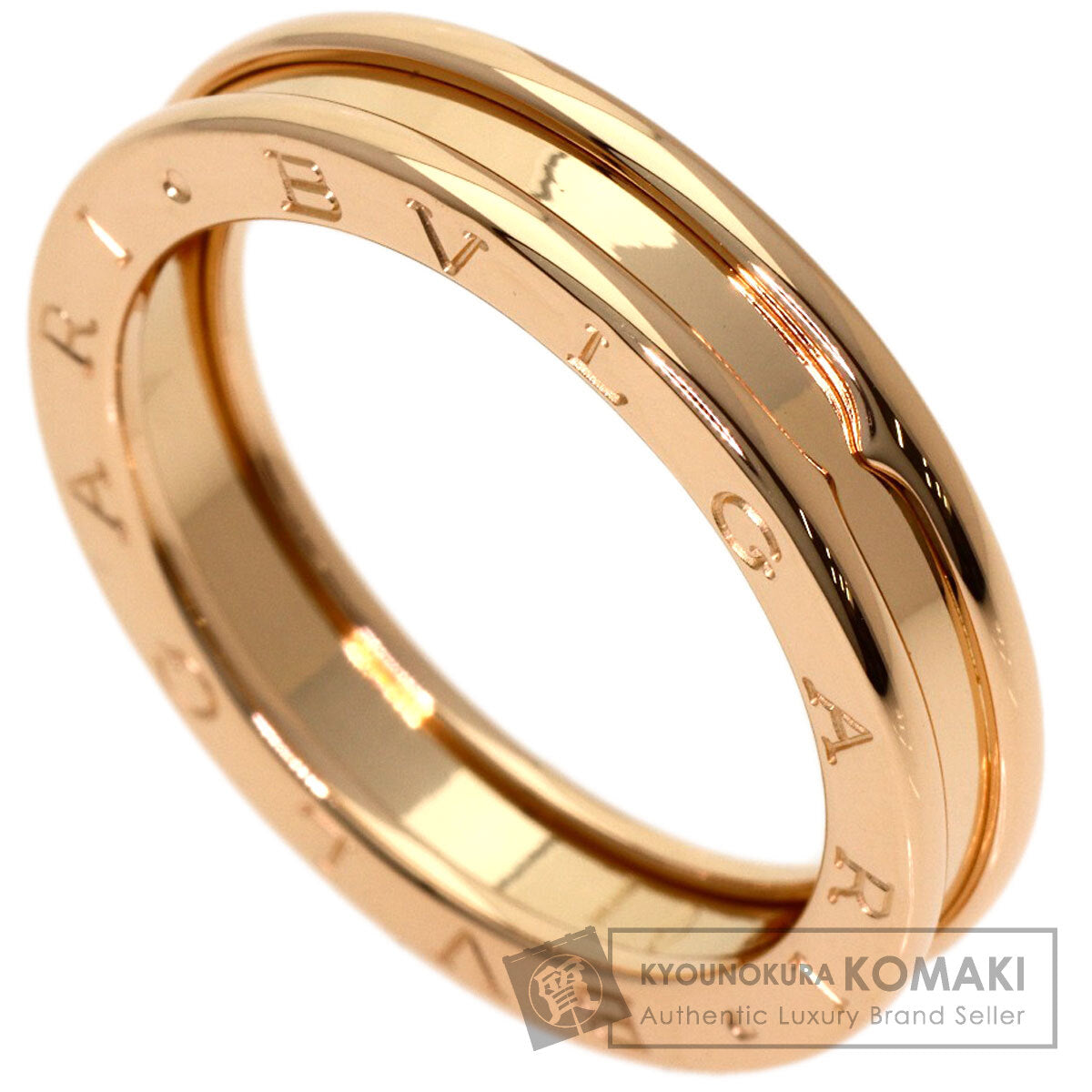 BVLGARI B.zero1 1 Band #61 Ring K18 Pink Gold Ladies [Used]