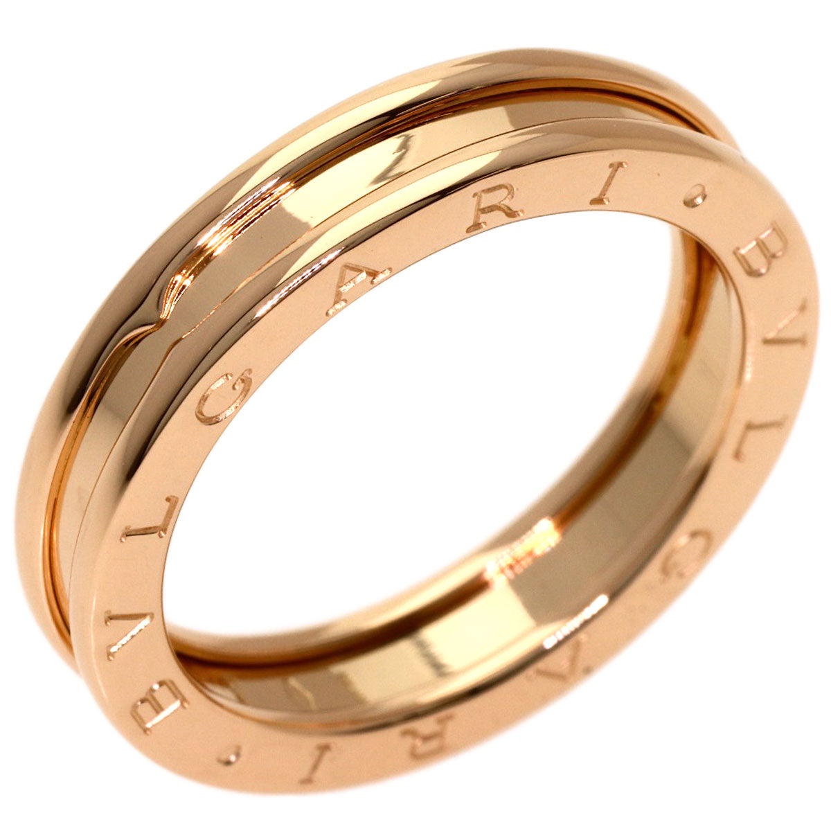 BVLGARI B.zero1 1 Band #61 Ring K18 Pink Gold Ladies [Used]