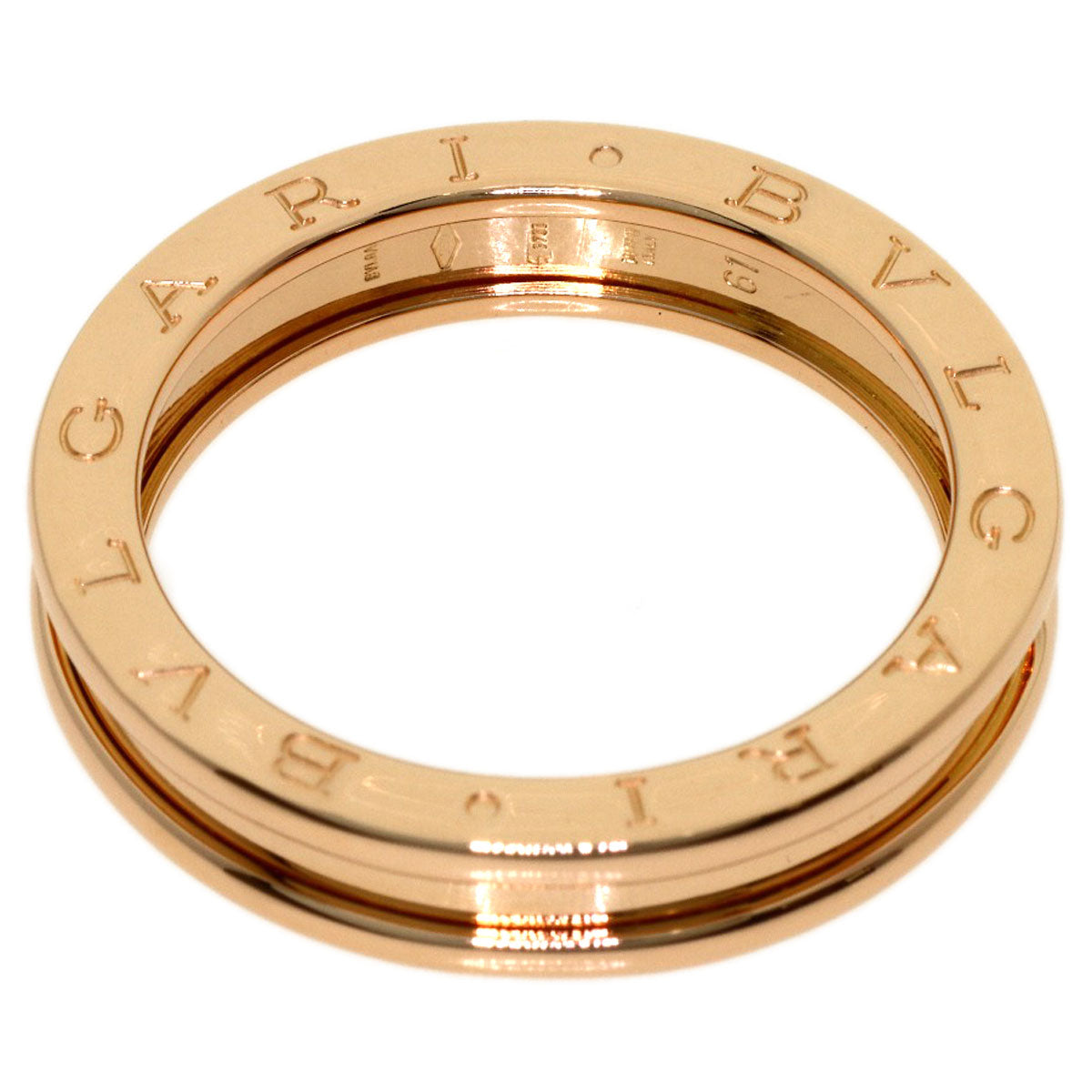 BVLGARI B.zero1 1 Band #61 Ring K18 Pink Gold Ladies [Used]