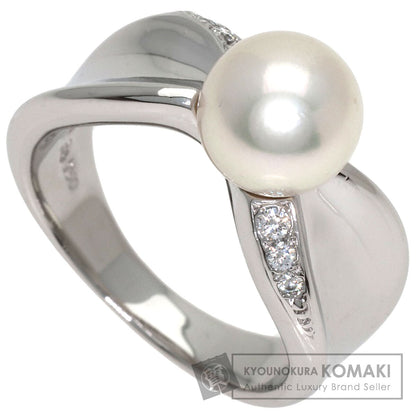 MIKIMOTO Pearl Pearl Diamond Ring Platinum PT950 Ladies [Used]