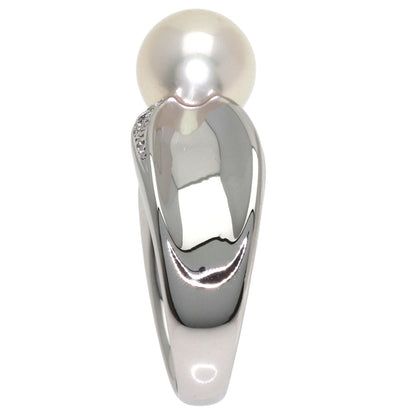 MIKIMOTO Pearl Pearl Diamond Ring Platinum PT950 Ladies [Used]