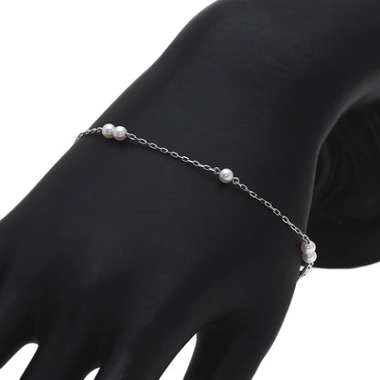 MIKIMOTO Pearl Pearl Bracelet K18 White Gold Ladies [Used]