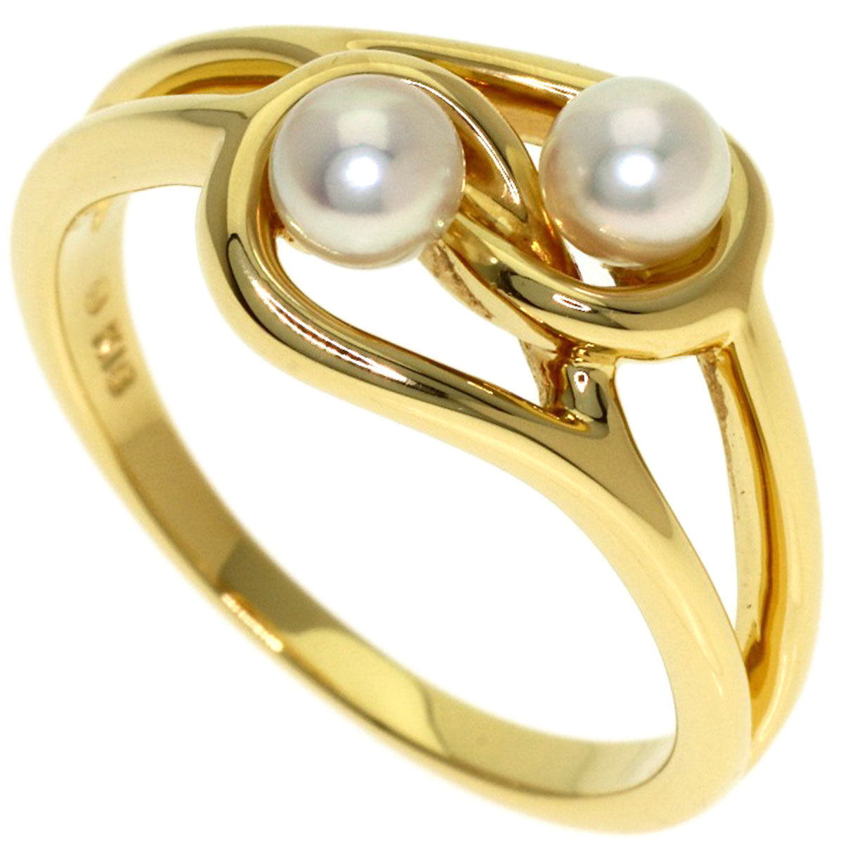 MIKIMOTO Pearl Pearl Ring K18 Yellow Gold Ladies [Used]