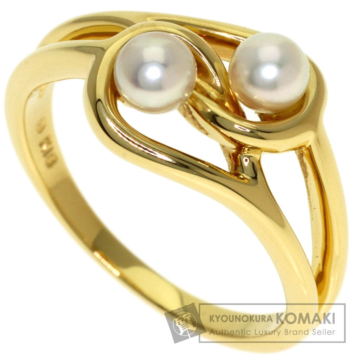 MIKIMOTO Pearl Pearl Ring K18 Yellow Gold Ladies [Used]