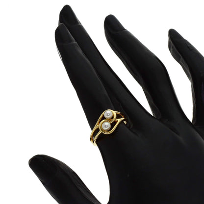 MIKIMOTO Pearl Pearl Ring K18 Yellow Gold Ladies [Used]