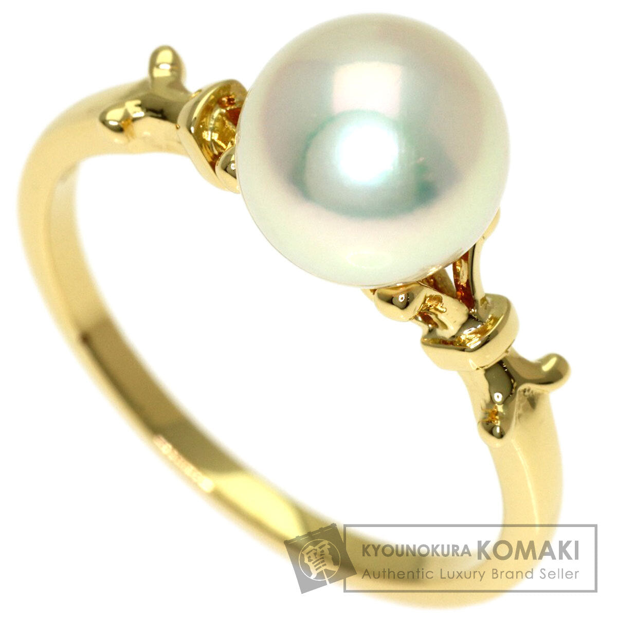 MIKIMOTO Pearl Pearl Ring K18 Yellow Gold Ladies [Used]