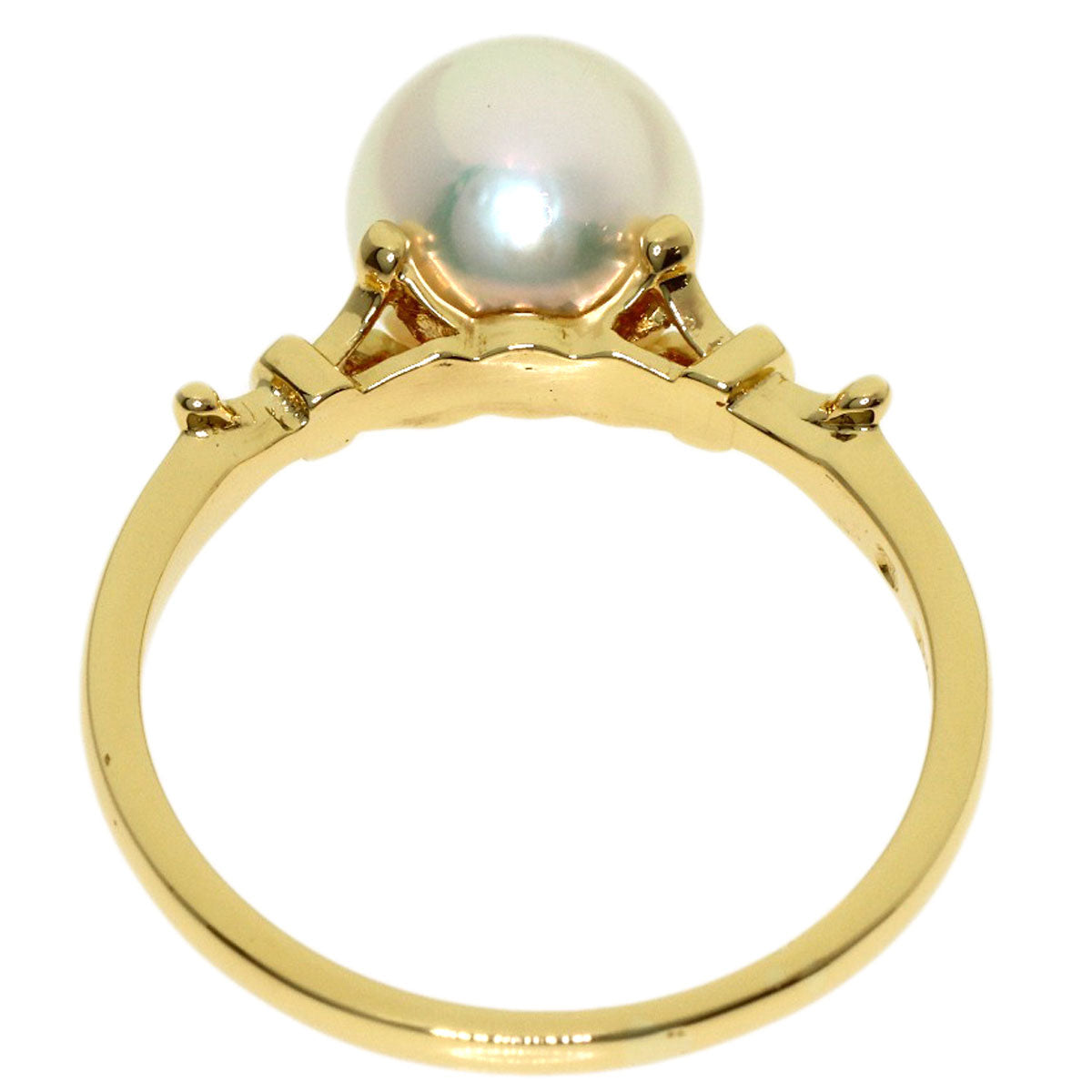 MIKIMOTO Pearl Pearl Ring K18 Yellow Gold Ladies [Used]