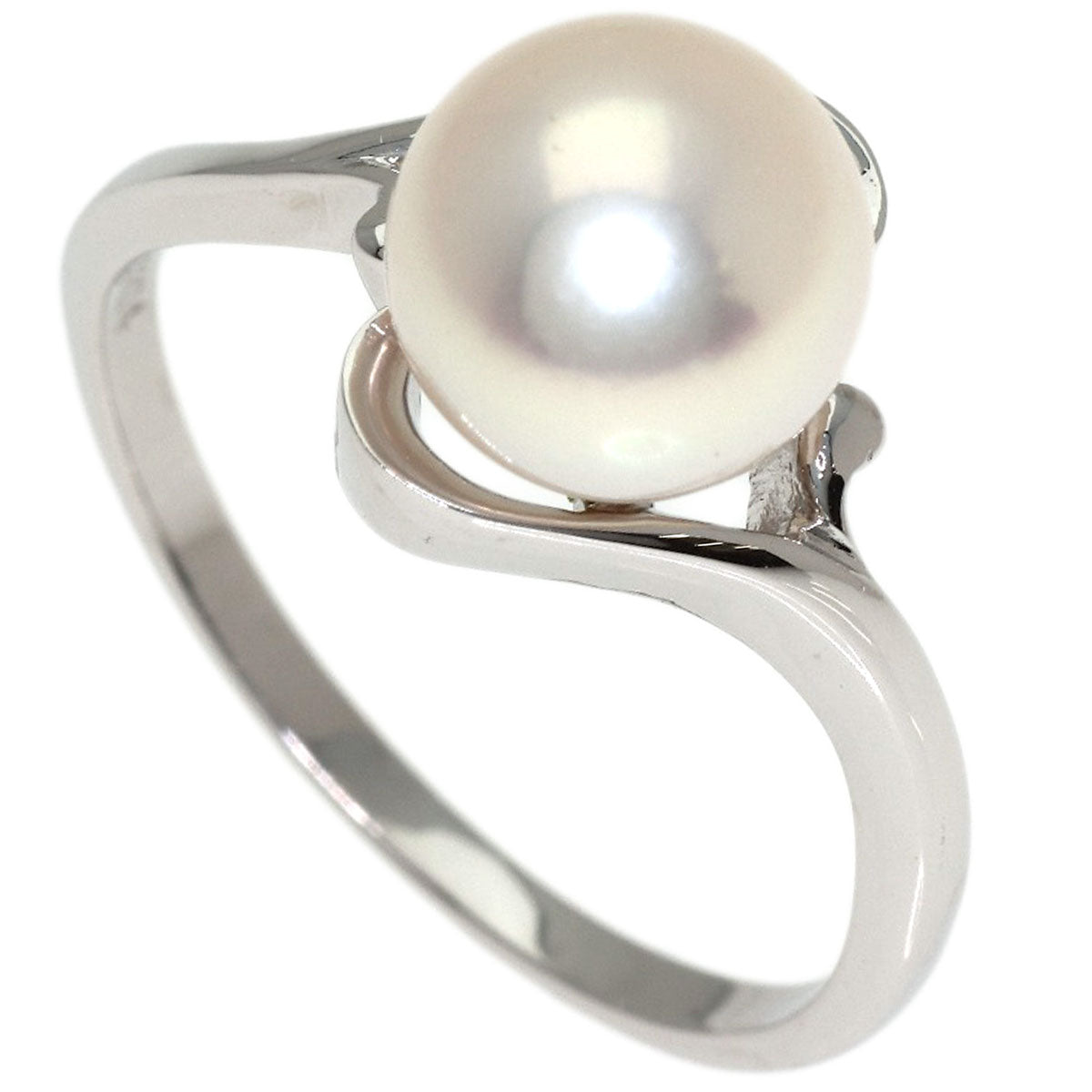MIKIMOTO Pearl Pearl Ring K14 White Gold Ladies [Used]