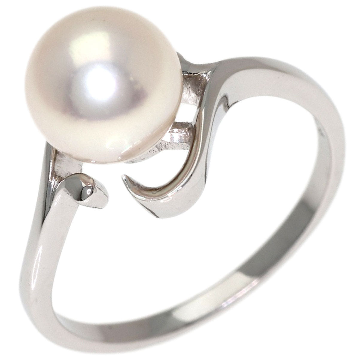 MIKIMOTO Pearl Pearl Ring K14 White Gold Ladies [Used]