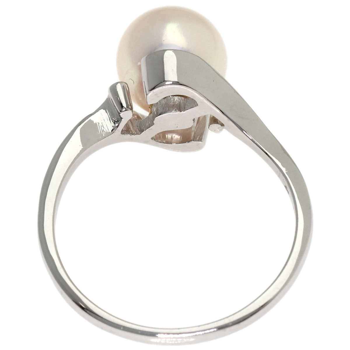 MIKIMOTO Pearl Pearl Ring K14 White Gold Ladies [Used]