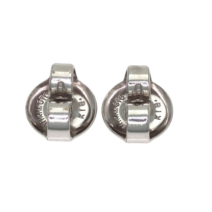 MIKIMOTO Black pearl pearl earring K18 White Gold Ladies [Used]