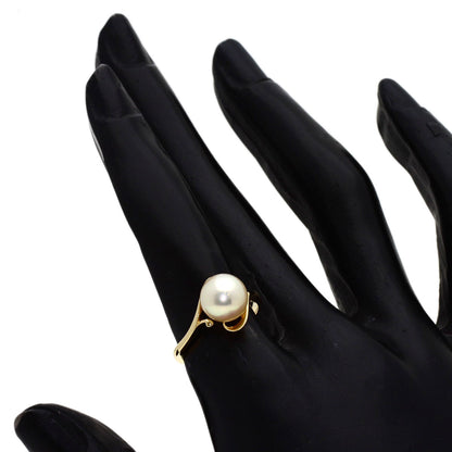 MIKIMOTO Pearl Pearl Ring K14 Yellow Gold Ladies [Used]