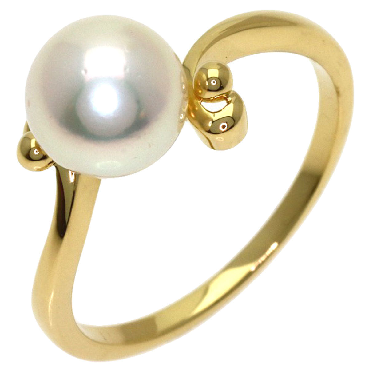 MIKIMOTO Pearl Pearl Ring K18 Yellow Gold Ladies [Used]
