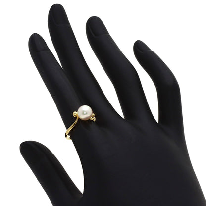 MIKIMOTO Pearl Pearl Ring K18 Yellow Gold Ladies [Used]