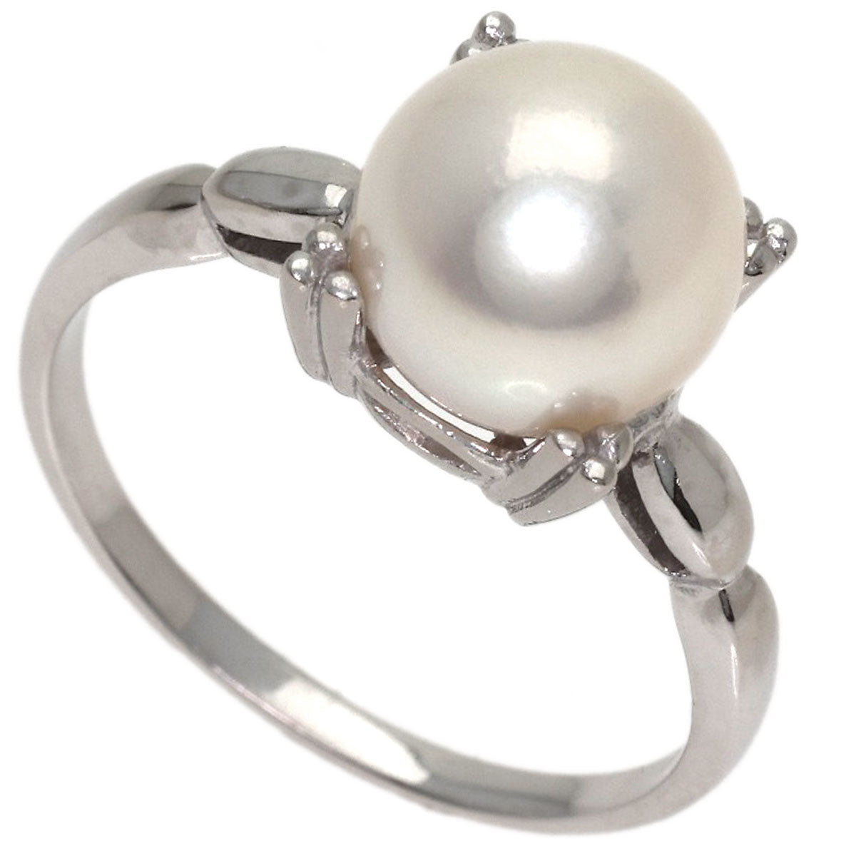 MIKIMOTO Pearl Pearl Ring K14 White Gold Ladies [Used]