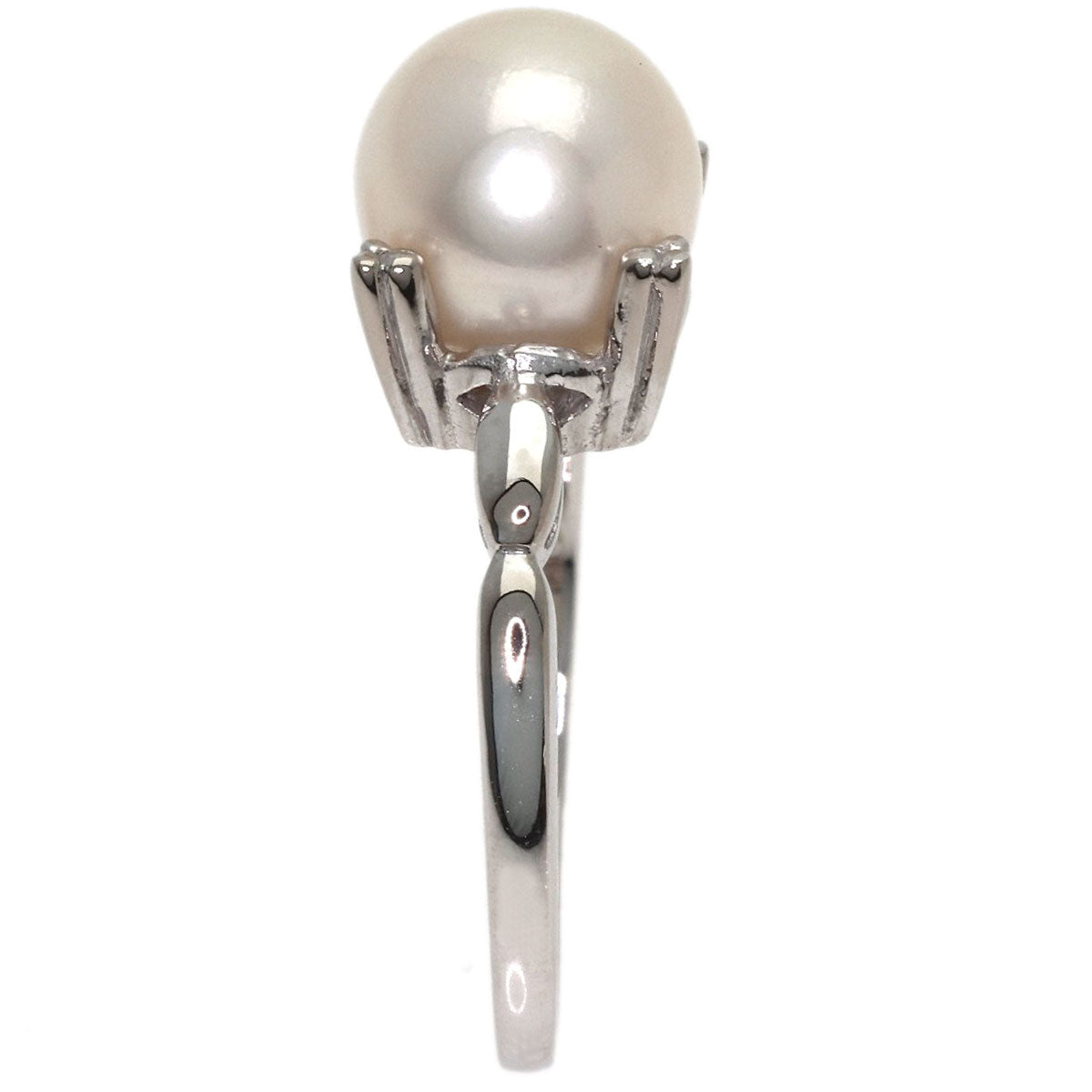 MIKIMOTO Pearl Pearl Ring K14 White Gold Ladies [Used]