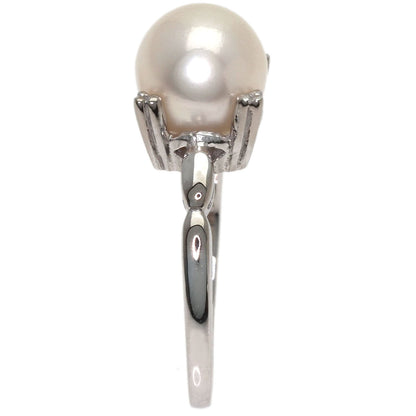 MIKIMOTO Pearl Pearl Ring K14 White Gold Ladies [Used]