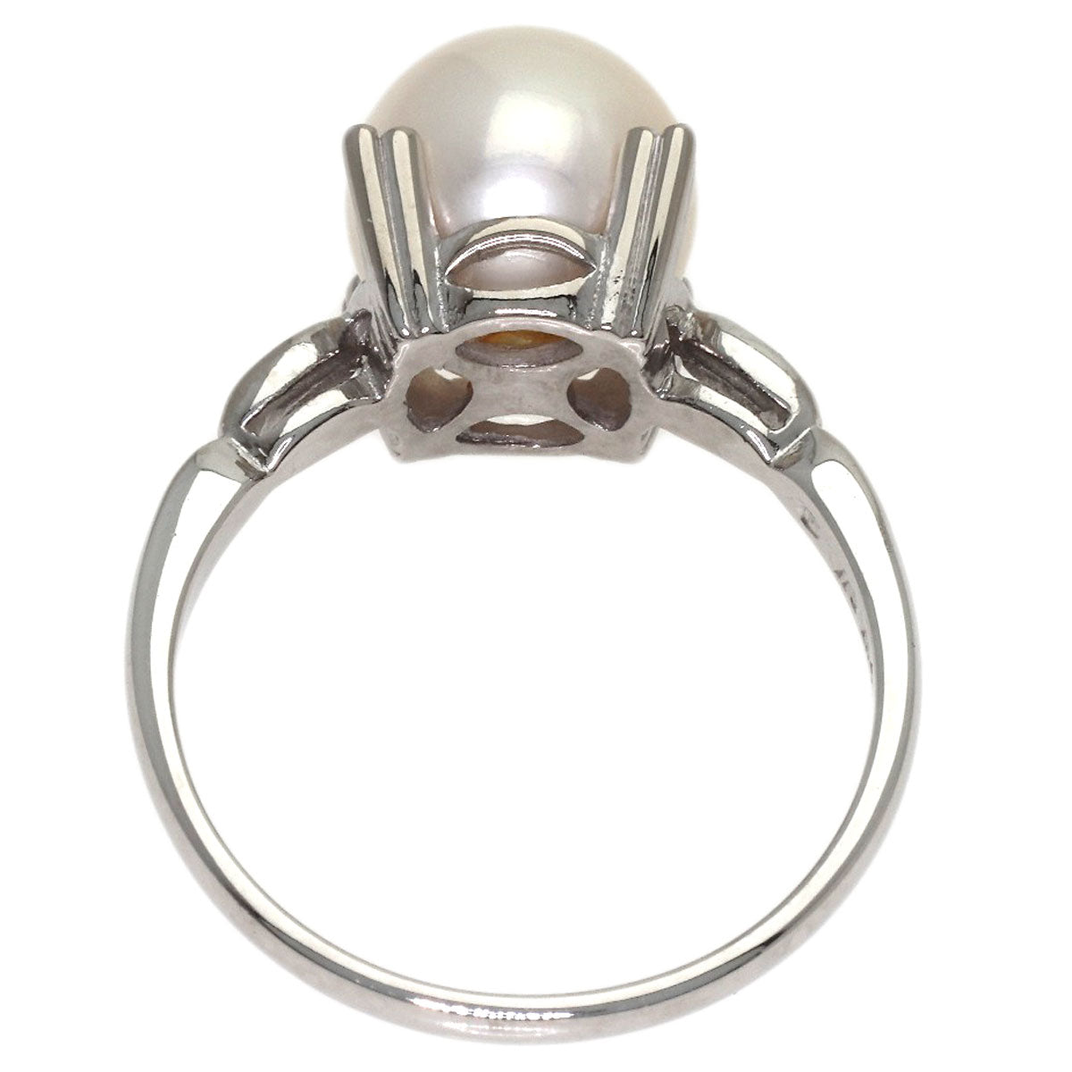MIKIMOTO Pearl Pearl Ring K14 White Gold Ladies [Used]