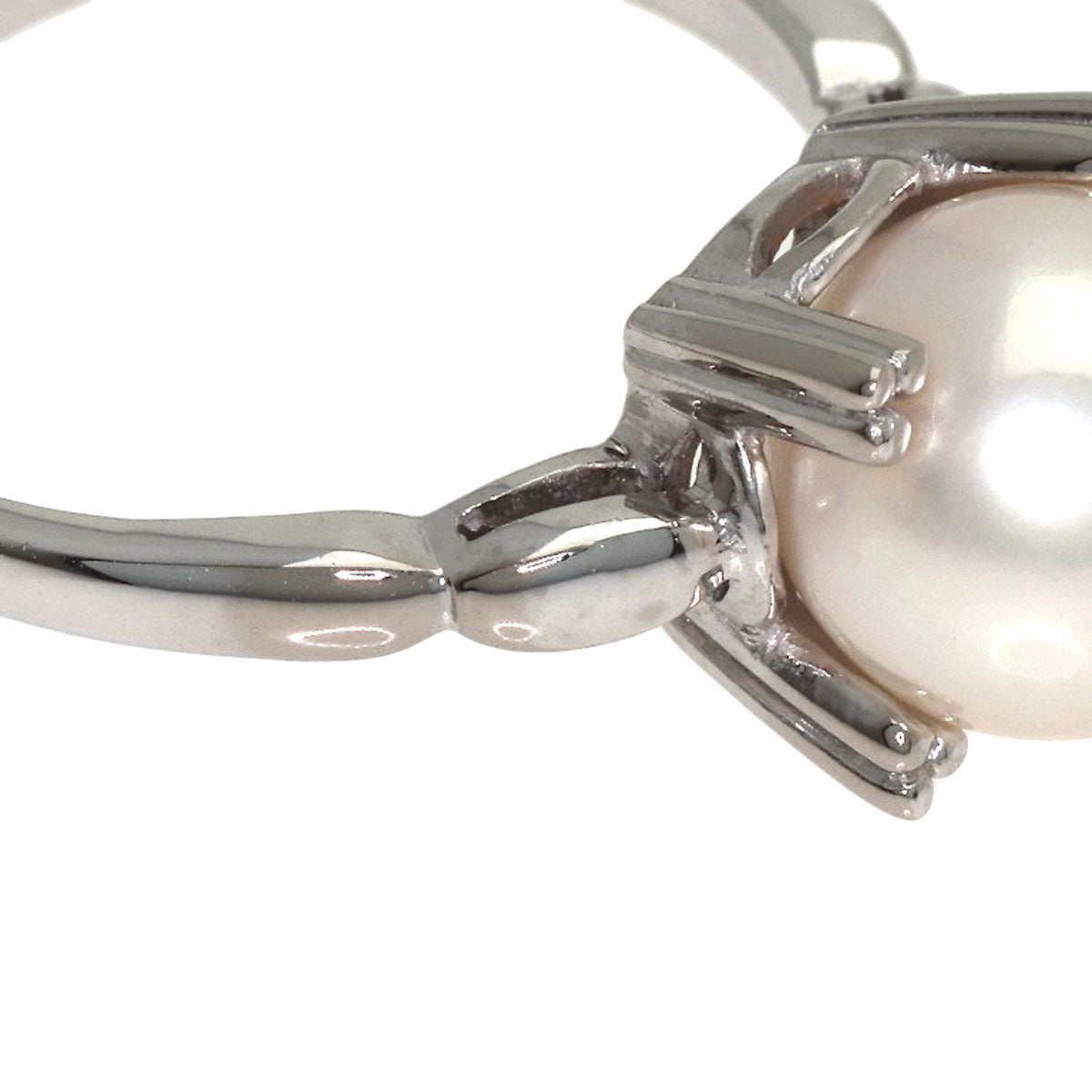 MIKIMOTO Pearl Pearl Ring K14 White Gold Ladies [Used]