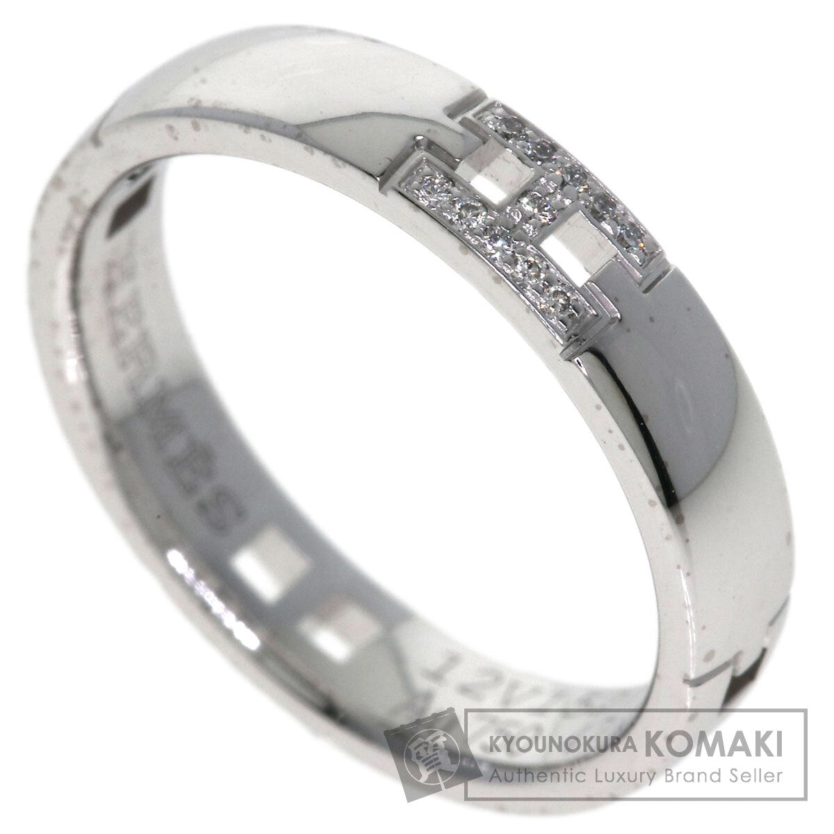 HERMES Ever Hercules Diamond #47 Ring K18 White Gold Ladies [Used]