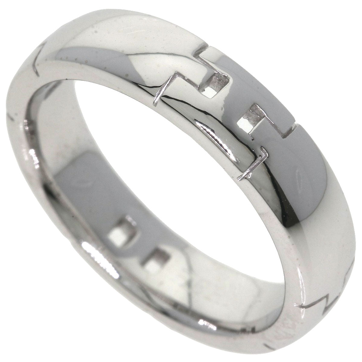 HERMES Hercules #60 Ring K18 White Gold Ladies [Used]
