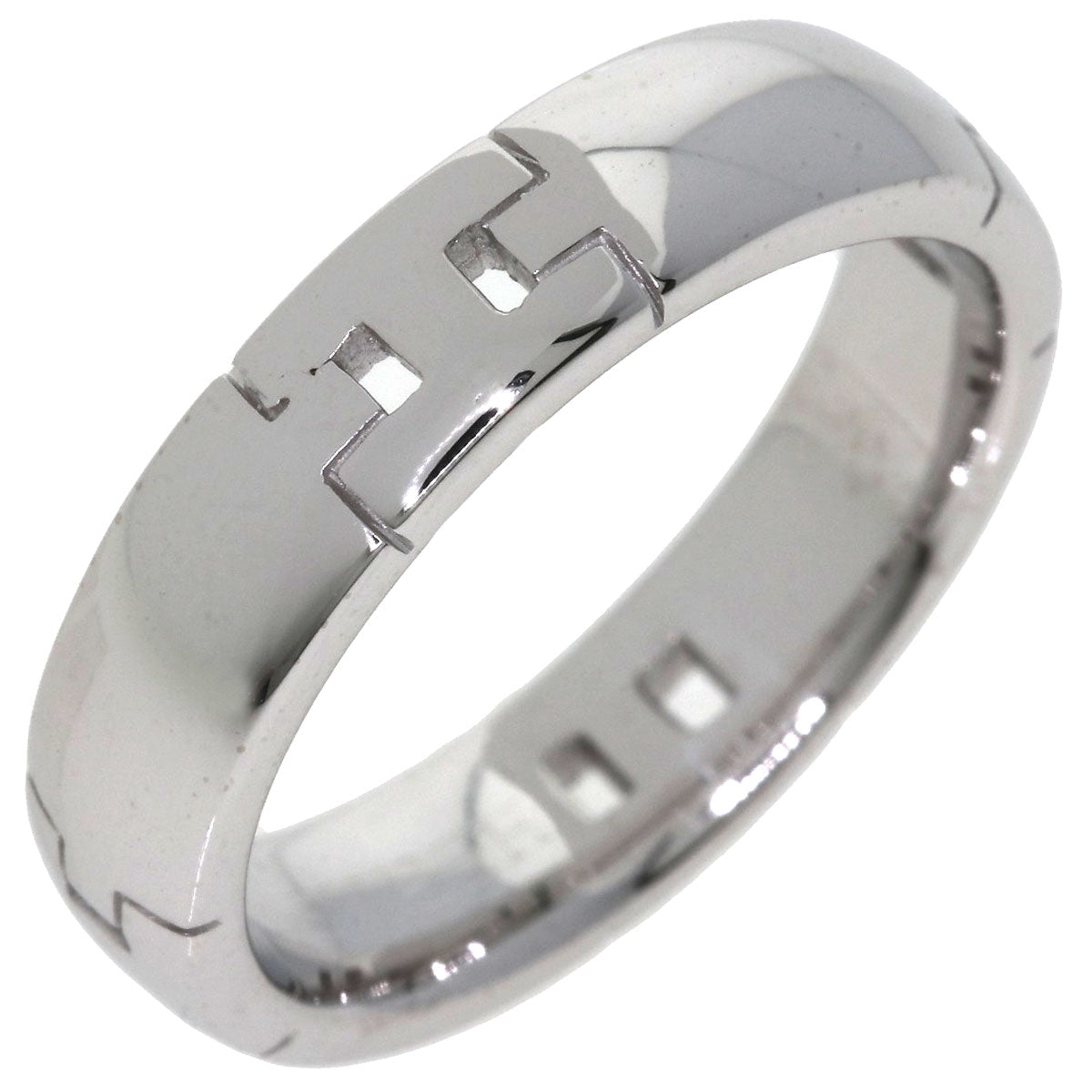 HERMES Hercules #60 Ring K18 White Gold Ladies [Used]