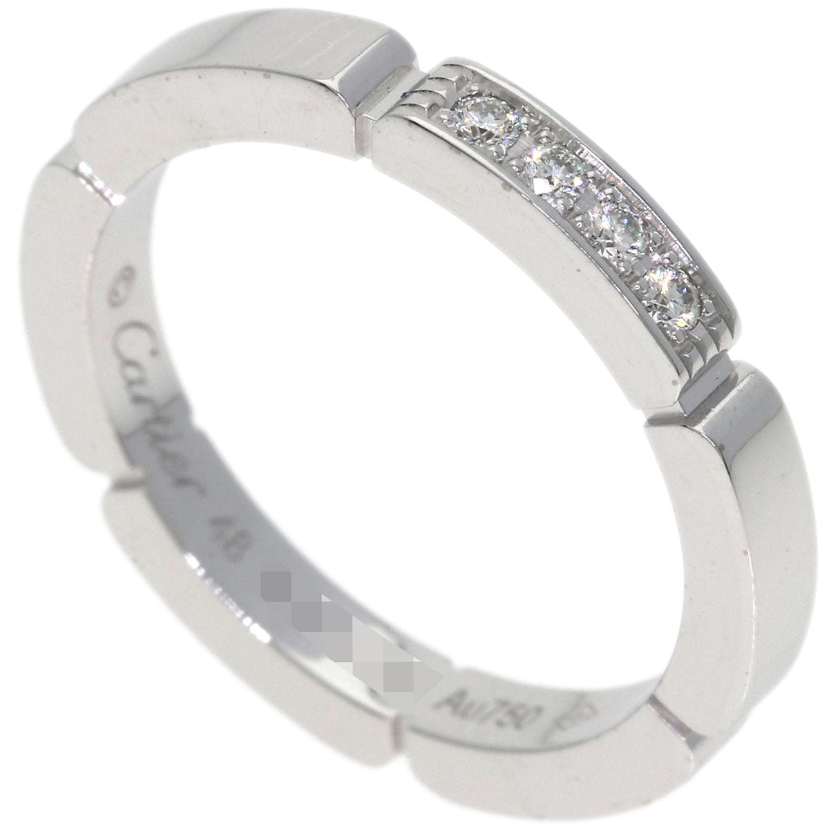 CARTIER Mayon PANTHERE Diamond # 48 Ring K18 White Gold Ladies [Used]